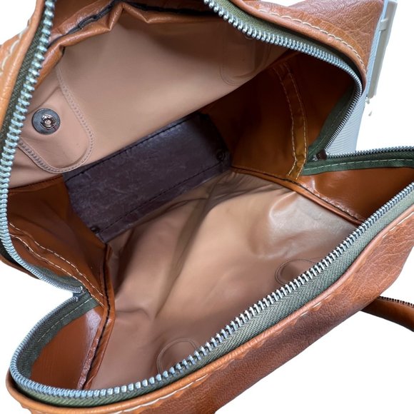 Vintage Plaid Picnic Tote with Aladdin Thermos Red Black Tan Zippered Bag Case - Picture 5 of 11